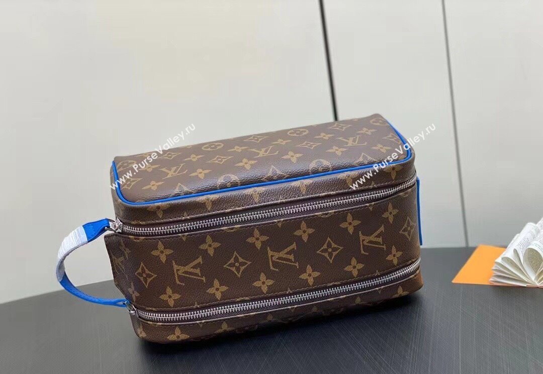 Louis Vuitton Monogram canvas Dopp Kit Toilet Pouch Bag M46763 Blue 2024 (kiki-23122310)
