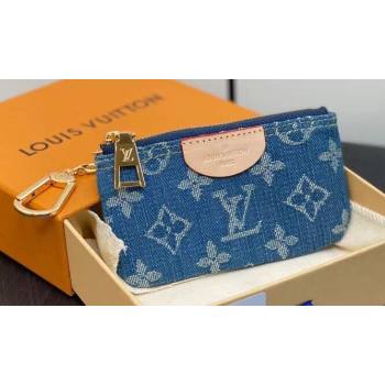 Louis Vuitton Monogram Denim Key Pouch M82961 2024 (kiki-23122576)