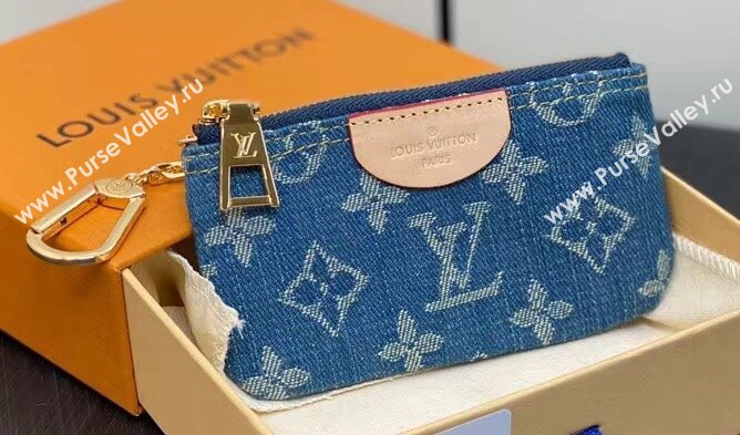 Louis Vuitton Monogram Denim Key Pouch M82961 2024 (kiki-23122576)