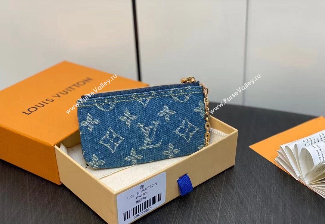 Louis Vuitton Monogram Denim Key Pouch M82961 2024 (kiki-23122576)