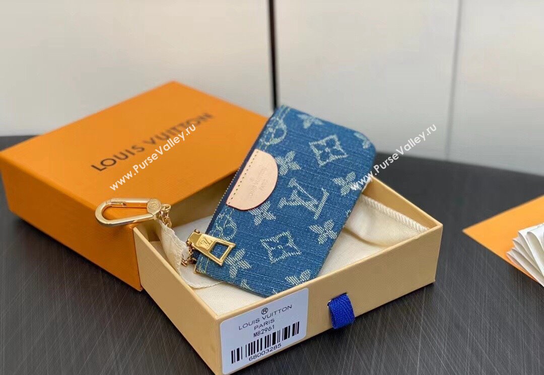 Louis Vuitton Monogram Denim Key Pouch M82961 2024 (kiki-23122576)
