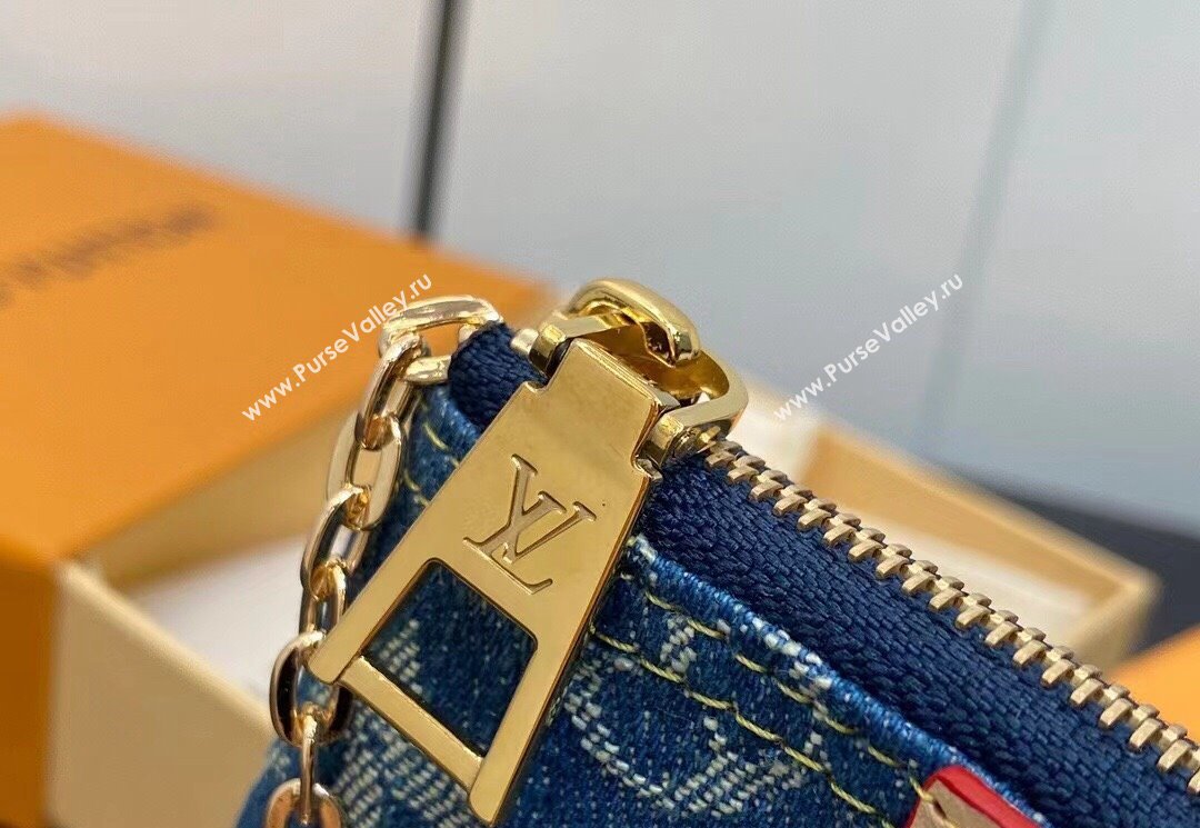 Louis Vuitton Monogram Denim Key Pouch M82961 2024 (kiki-23122576)