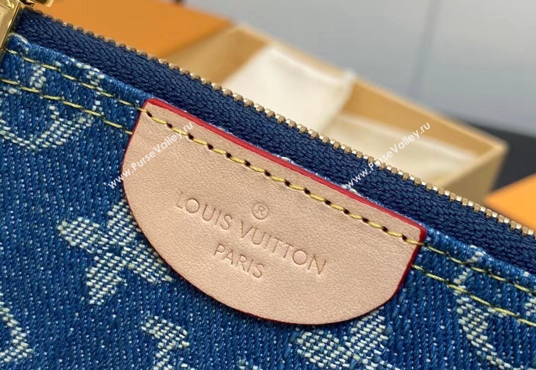 Louis Vuitton Monogram Denim Key Pouch M82961 2024 (kiki-23122576)
