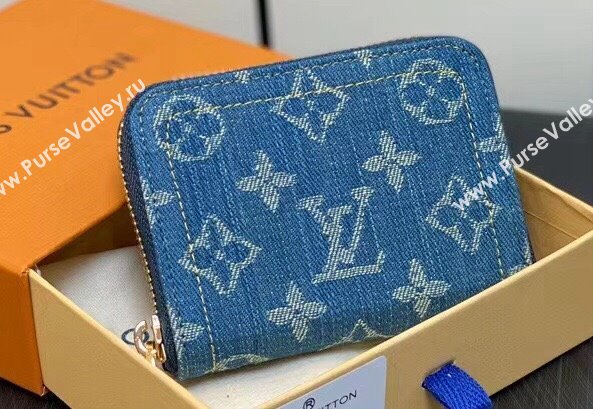 Louis Vuitton Monogram Denim Zippy Coin Purse M82957 2024 (kiki-23122575)