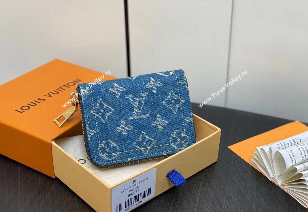 Louis Vuitton Monogram Denim Zippy Coin Purse M82957 2024 (kiki-23122575)