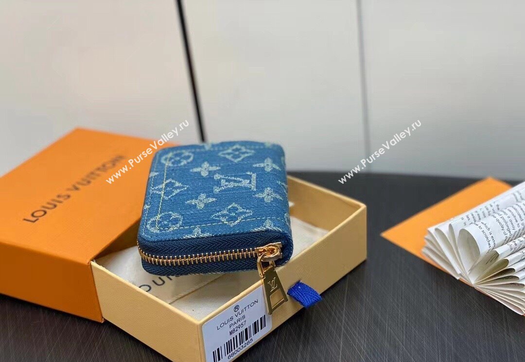 Louis Vuitton Monogram Denim Zippy Coin Purse M82957 2024 (kiki-23122575)