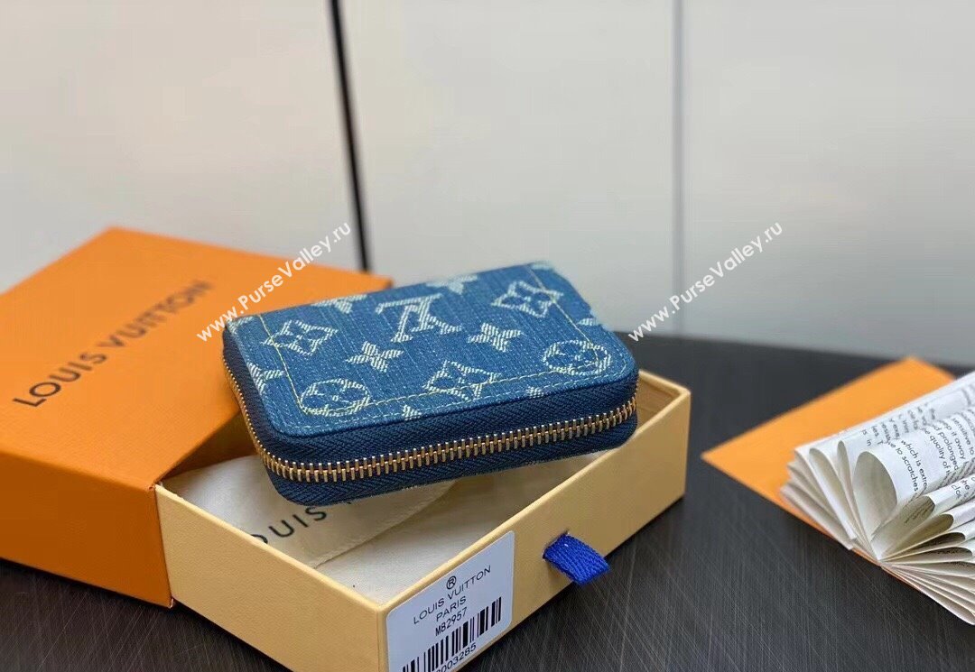 Louis Vuitton Monogram Denim Zippy Coin Purse M82957 2024 (kiki-23122575)