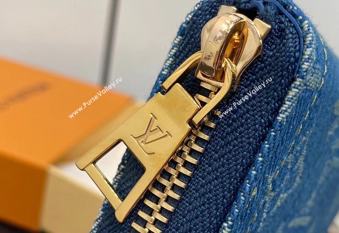 Louis Vuitton Monogram Denim Zippy Coin Purse M82957 2024 (kiki-23122575)