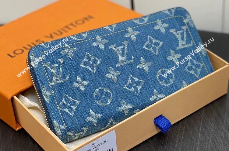 Louis Vuitton Monogram Denim Zippy Wallet M82958 2024 (kiki-23122574)