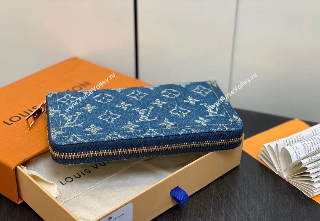 Louis Vuitton Monogram Denim Zippy Wallet M82958 2024 (kiki-23122574)