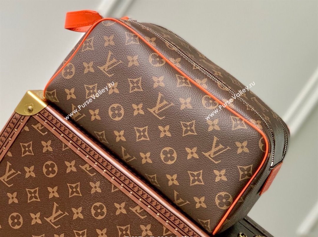 Louis Vuitton Monogram canvas Dopp Kit Toilet Pouch Bag M46765 Orange 2024 (kiki-23122311)