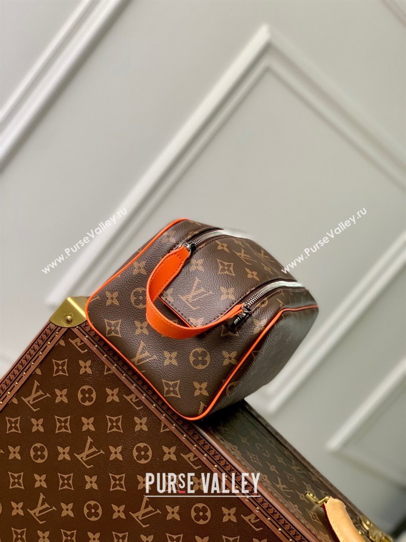 Louis Vuitton Monogram canvas Dopp Kit Toilet Pouch Bag M46765 Orange 2024 (kiki-23122311)