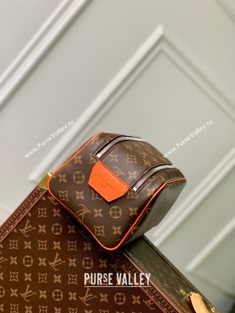 Louis Vuitton Monogram canvas Dopp Kit Toilet Pouch Bag M46765 Orange 2024 (kiki-23122311)