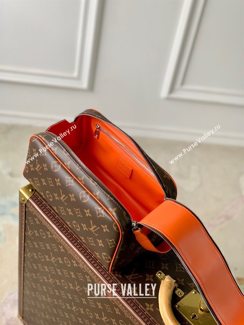 Louis Vuitton Monogram canvas Dopp Kit Toilet Pouch Bag M46765 Orange 2024 (kiki-23122311)