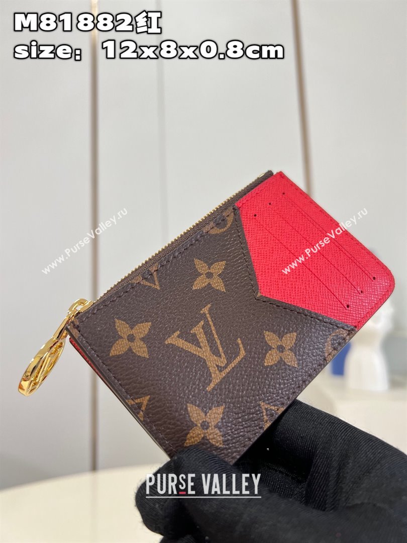 Louis Vuitton Monogram Canvas Romy Card Holder M81881 Red (nana-23122502)