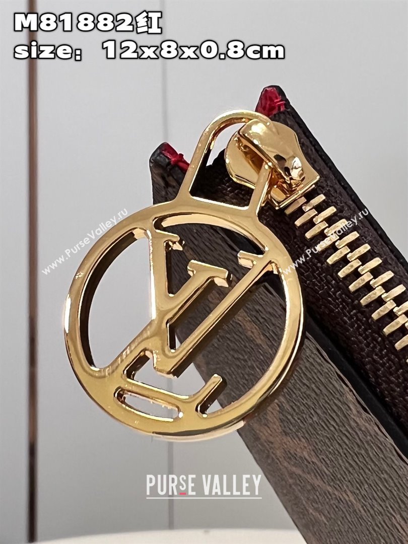Louis Vuitton Monogram Canvas Romy Card Holder M81881 Red (nana-23122502)