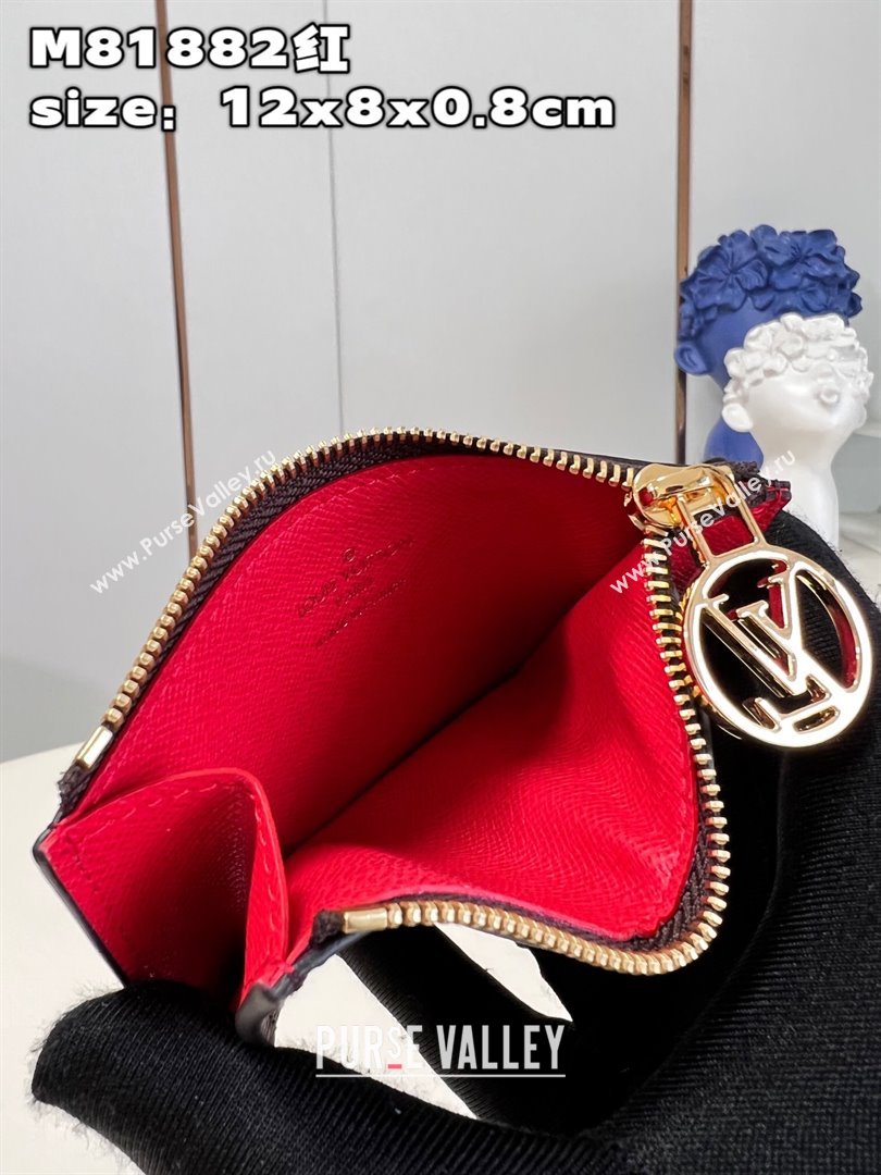 Louis Vuitton Monogram Canvas Romy Card Holder M81881 Red (nana-23122502)