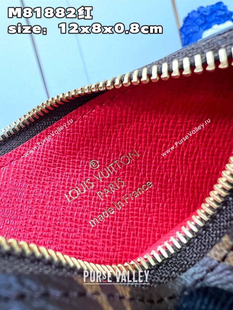Louis Vuitton Monogram Canvas Romy Card Holder M81881 Red (nana-23122502)