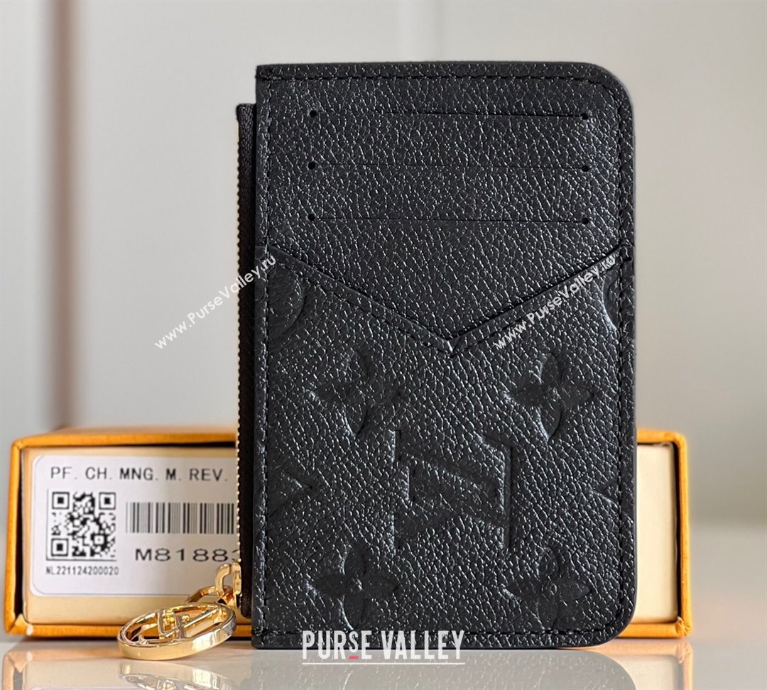 Louis Vuitton Monogram Empreinte Leather Romy Card Holder M81883 Black (nana-23122505)