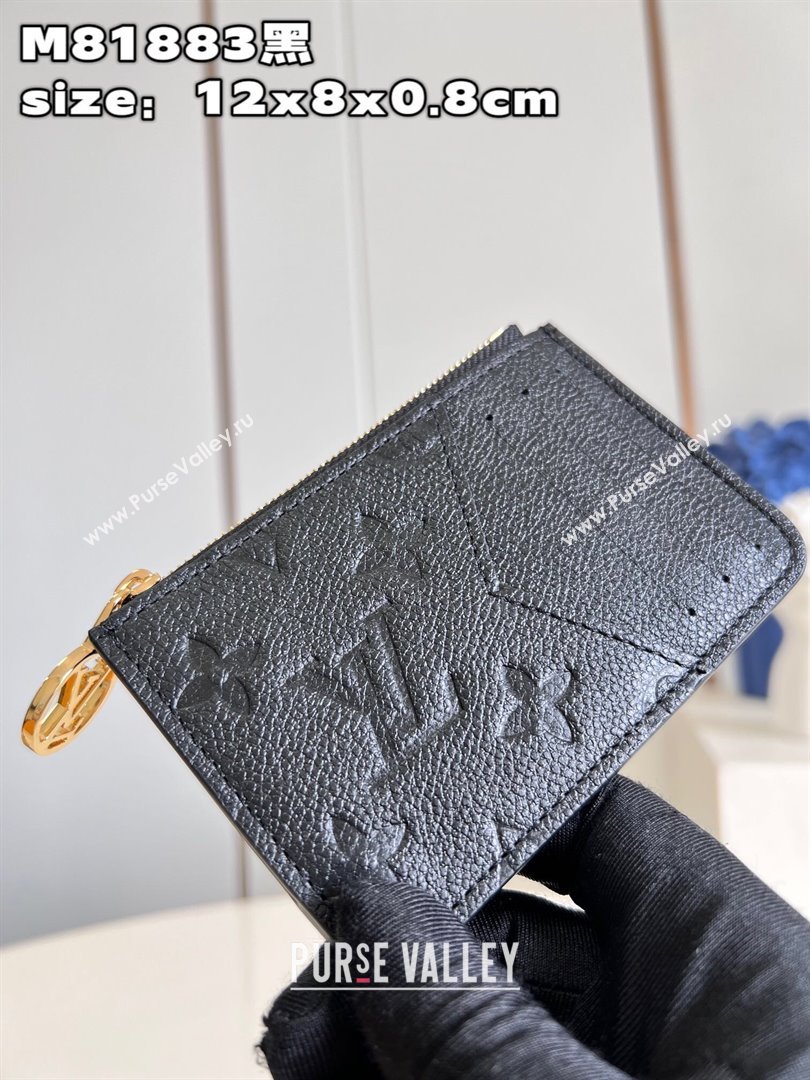 Louis Vuitton Monogram Empreinte Leather Romy Card Holder M81883 Black (nana-23122505)