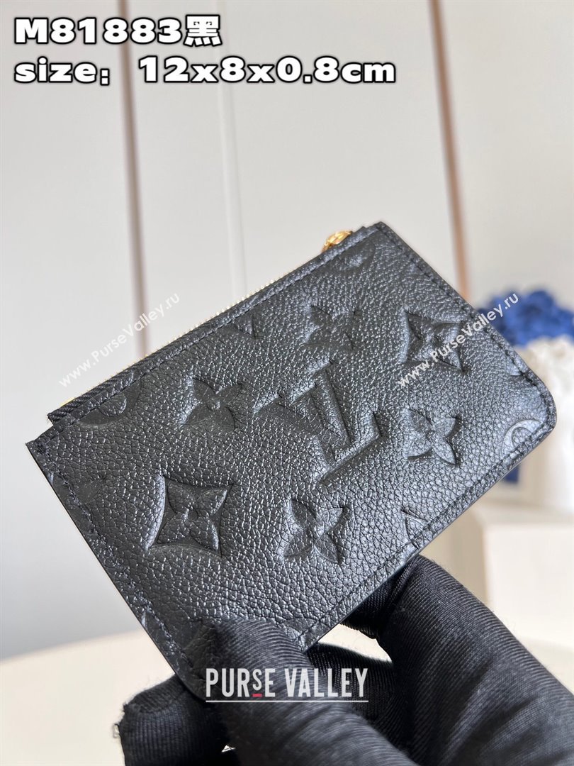 Louis Vuitton Monogram Empreinte Leather Romy Card Holder M81883 Black (nana-23122505)