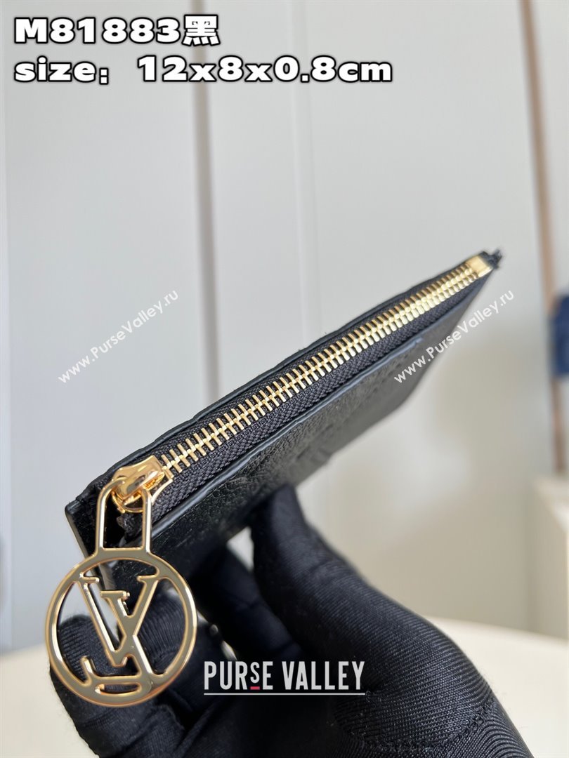 Louis Vuitton Monogram Empreinte Leather Romy Card Holder M81883 Black (nana-23122505)