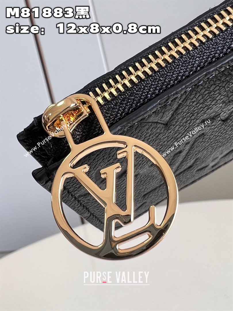 Louis Vuitton Monogram Empreinte Leather Romy Card Holder M81883 Black (nana-23122505)
