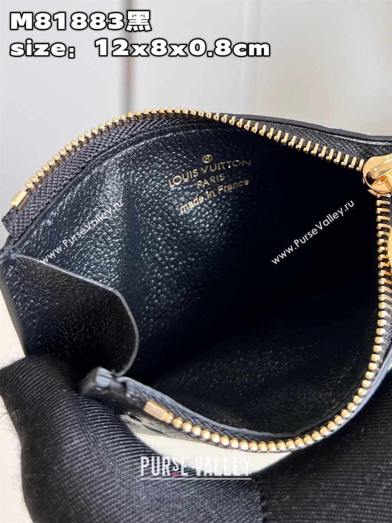 Louis Vuitton Monogram Empreinte Leather Romy Card Holder M81883 Black (nana-23122505)