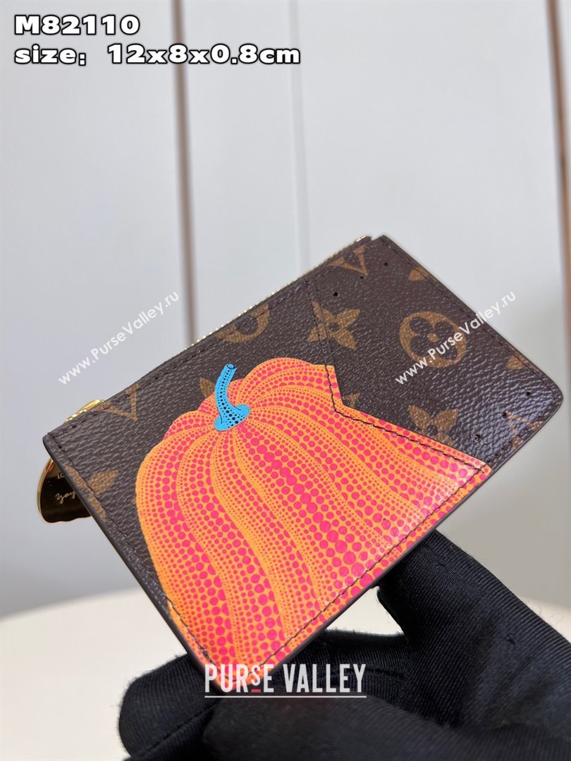 Louis Vuitton Monogram Canvas LV x YK Romy Card Holder M82110 Pumpkin print (nana-23122509)