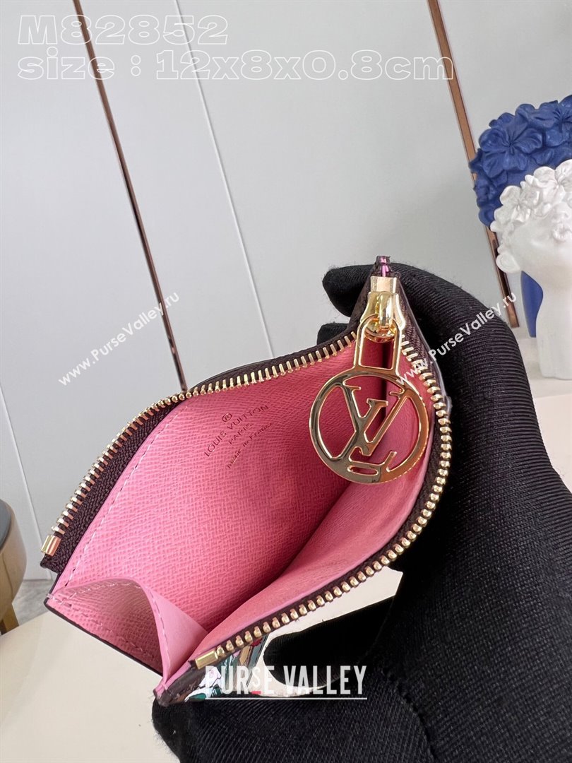 Louis Vuitton Monogram Canvas Romy Card Holder M82852 Vivienne print Pink (nana-23122510)