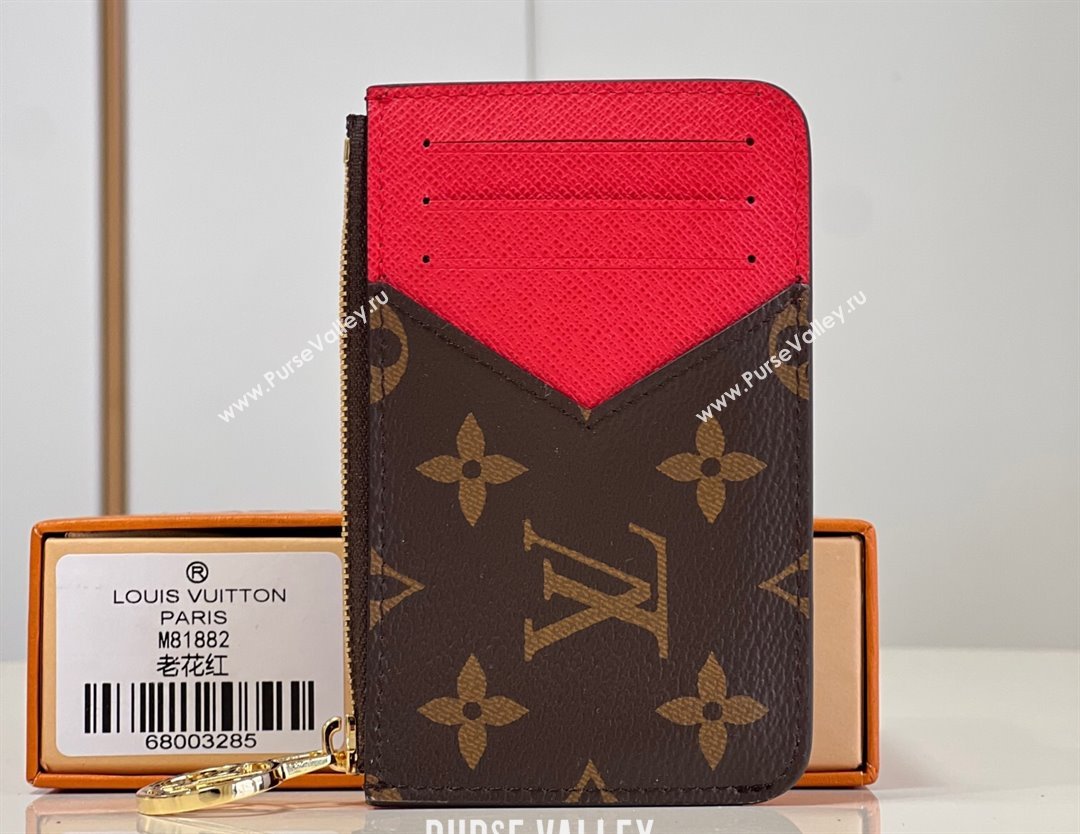 Louis Vuitton Monogram Canvas Romy Card Holder M81881 Red (nana-23122502)