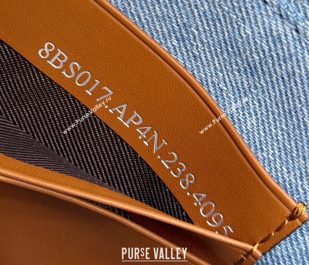 Fendi Mini Baguette bag in Denim Blue with FF embroidery (chaoliu-23122617)