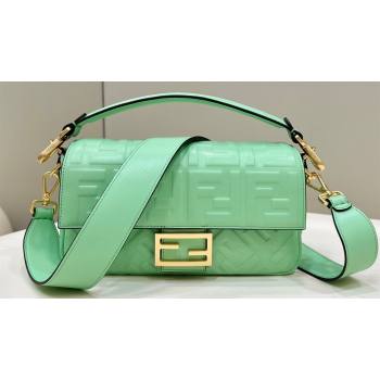 Fendi Nappa Leather Medium Baguette Bag Light Green (chaoliu-23122623)