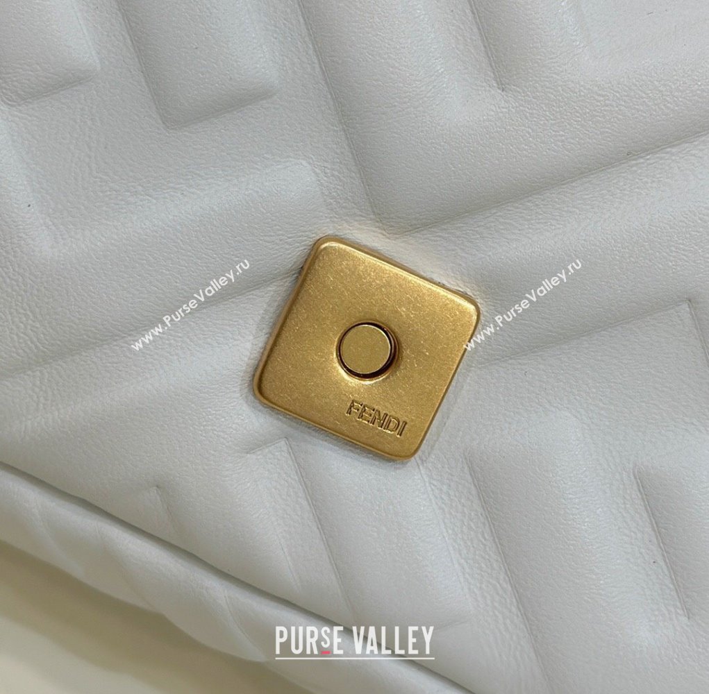 Fendi Nappa Leather Mini Baguette bag White (chaoliu-23122627)