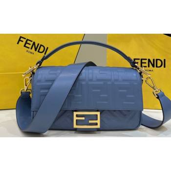 Fendi Nappa Leather Medium Baguette Bag blue (chaoliu-23122621)