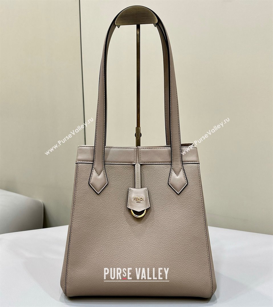 Fendi Origami Medium bag Dove gray leather that can be transformed 2024 (chaoliu-23122736)