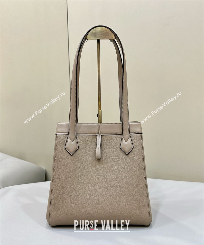 Fendi Origami Medium bag Dove gray leather that can be transformed 2024 (chaoliu-23122736)