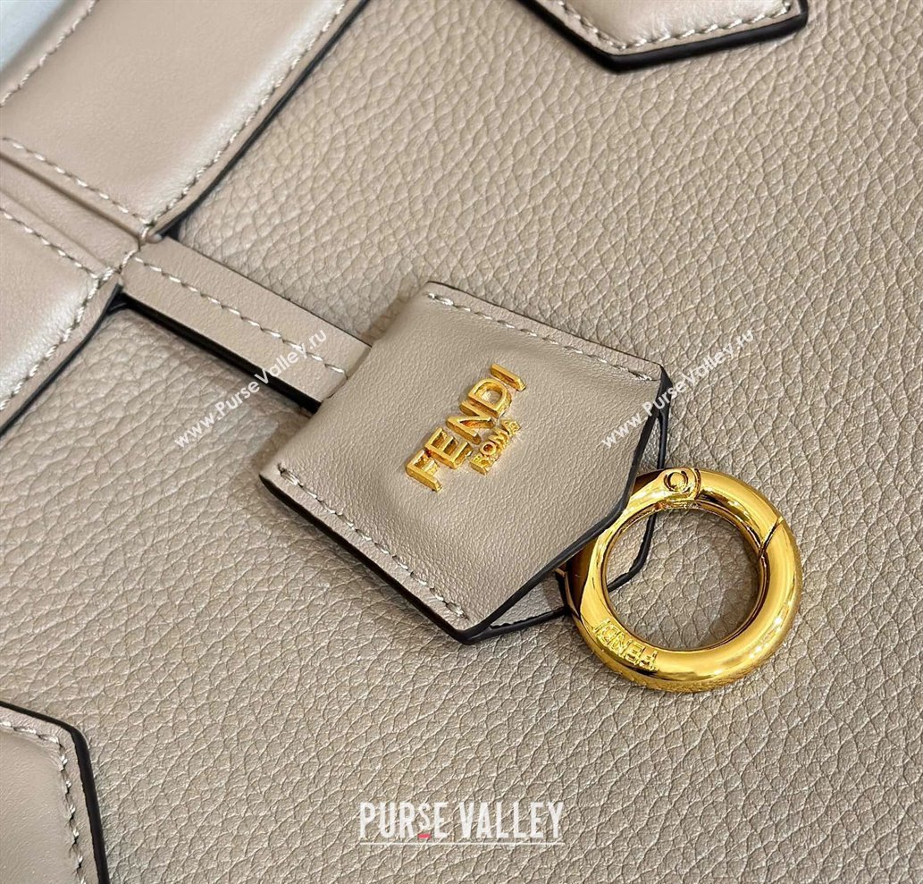 Fendi Origami Medium bag Dove gray leather that can be transformed 2024 (chaoliu-23122736)