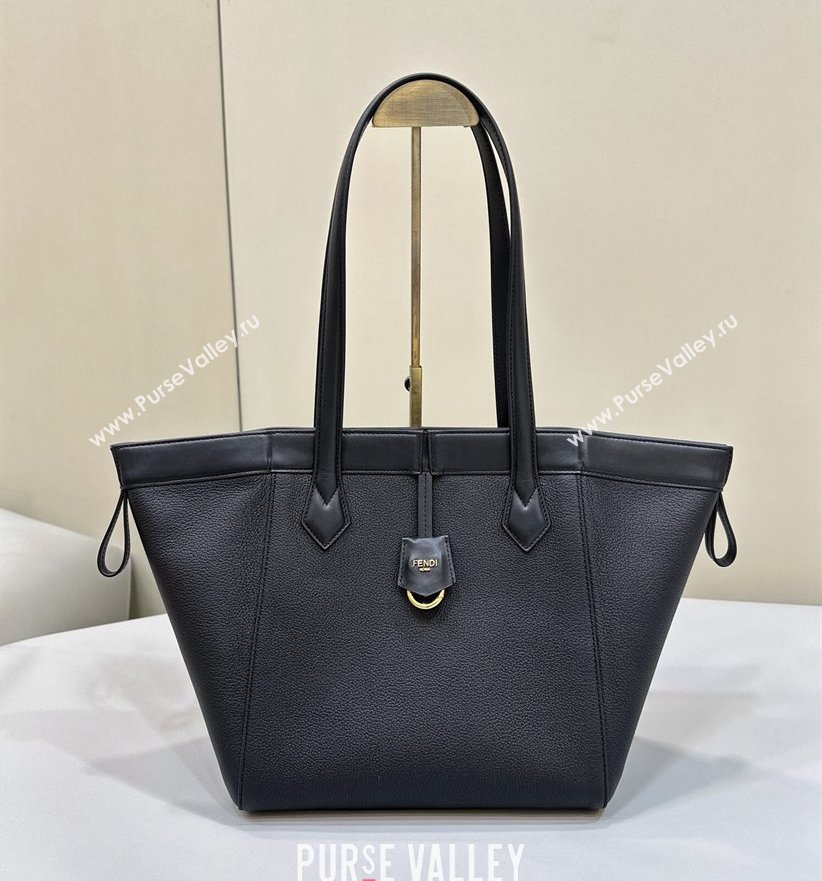 Fendi Origami Medium bag Black leather that can be transformed 2024 (chaoliu-23122735)