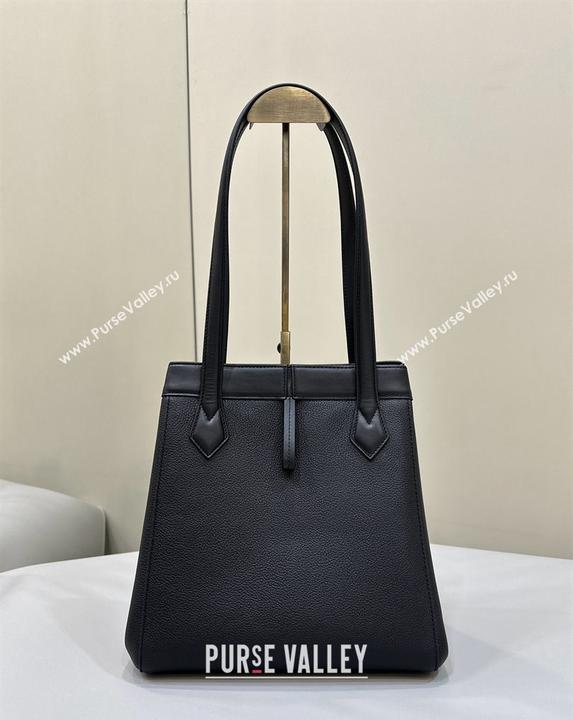 Fendi Origami Medium bag Black leather that can be transformed 2024 (chaoliu-23122735)