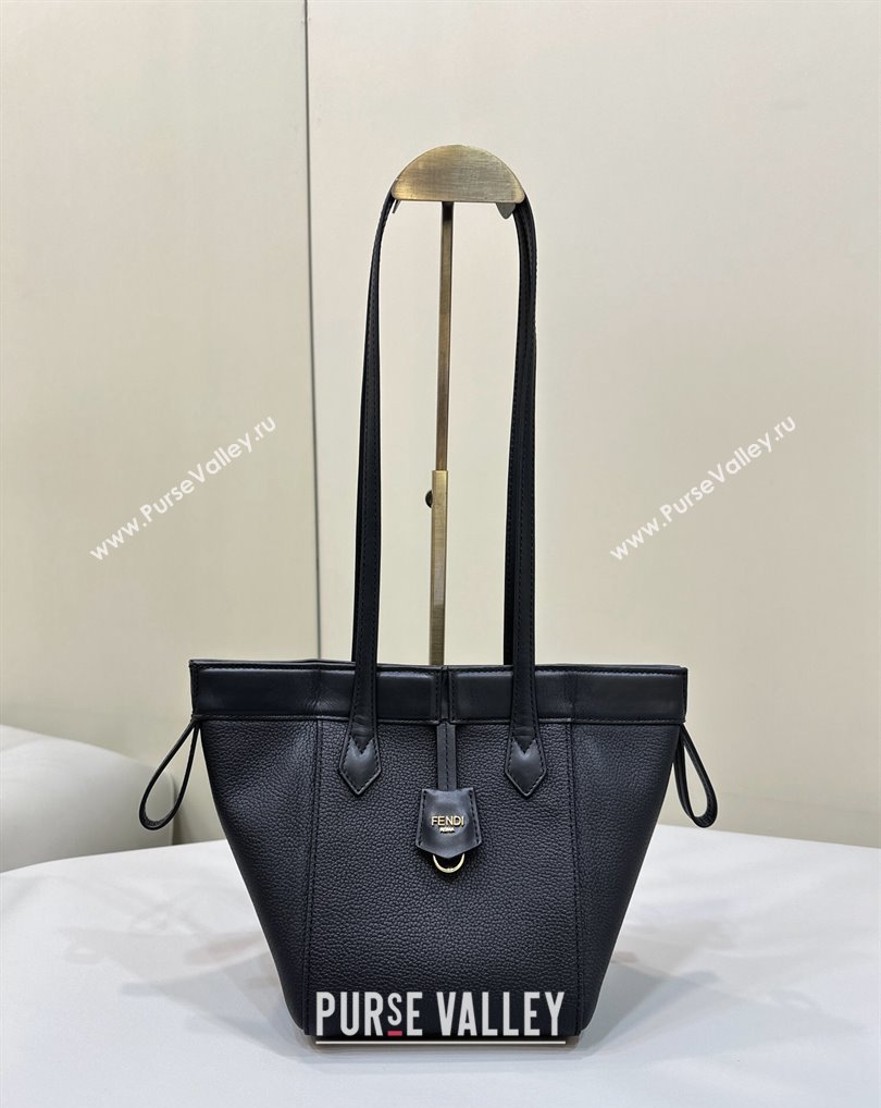 Fendi Origami Mini bag Black leather that can be transformed 2024 (chaoliu-23122737)
