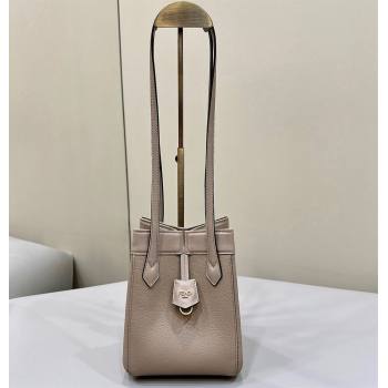 Fendi Origami Mini bag Dove gray leather that can be transformed 2024 (chaoliu-23122738)