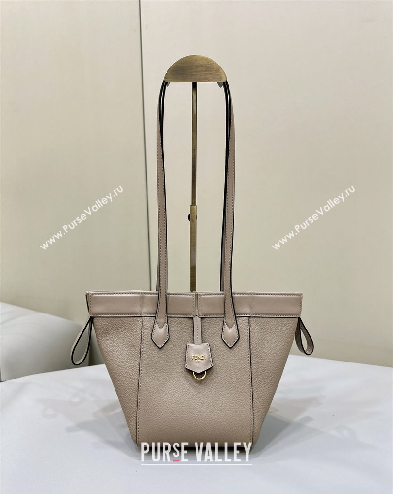 Fendi Origami Mini bag Dove gray leather that can be transformed 2024 (chaoliu-23122738)
