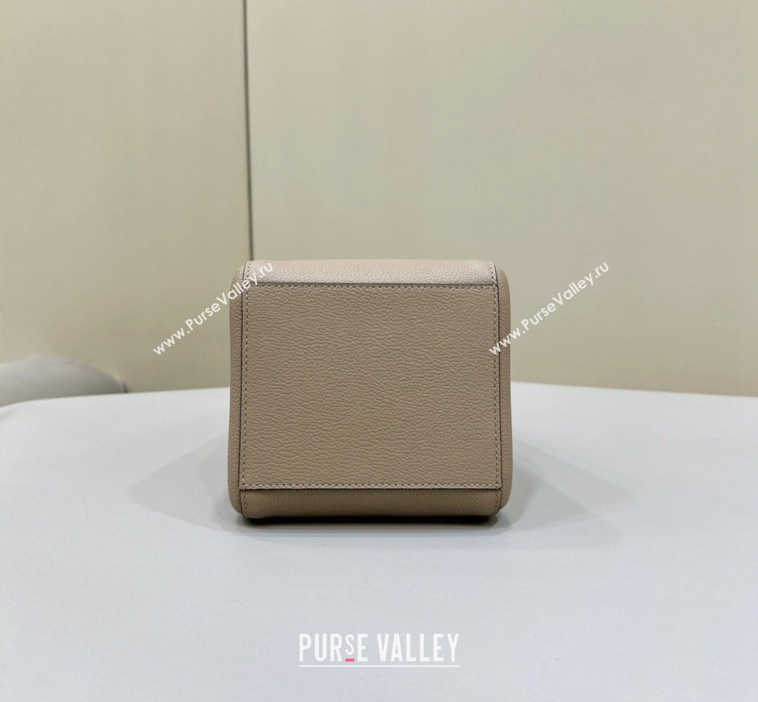 Fendi Origami Mini bag Dove gray leather that can be transformed 2024 (chaoliu-23122738)