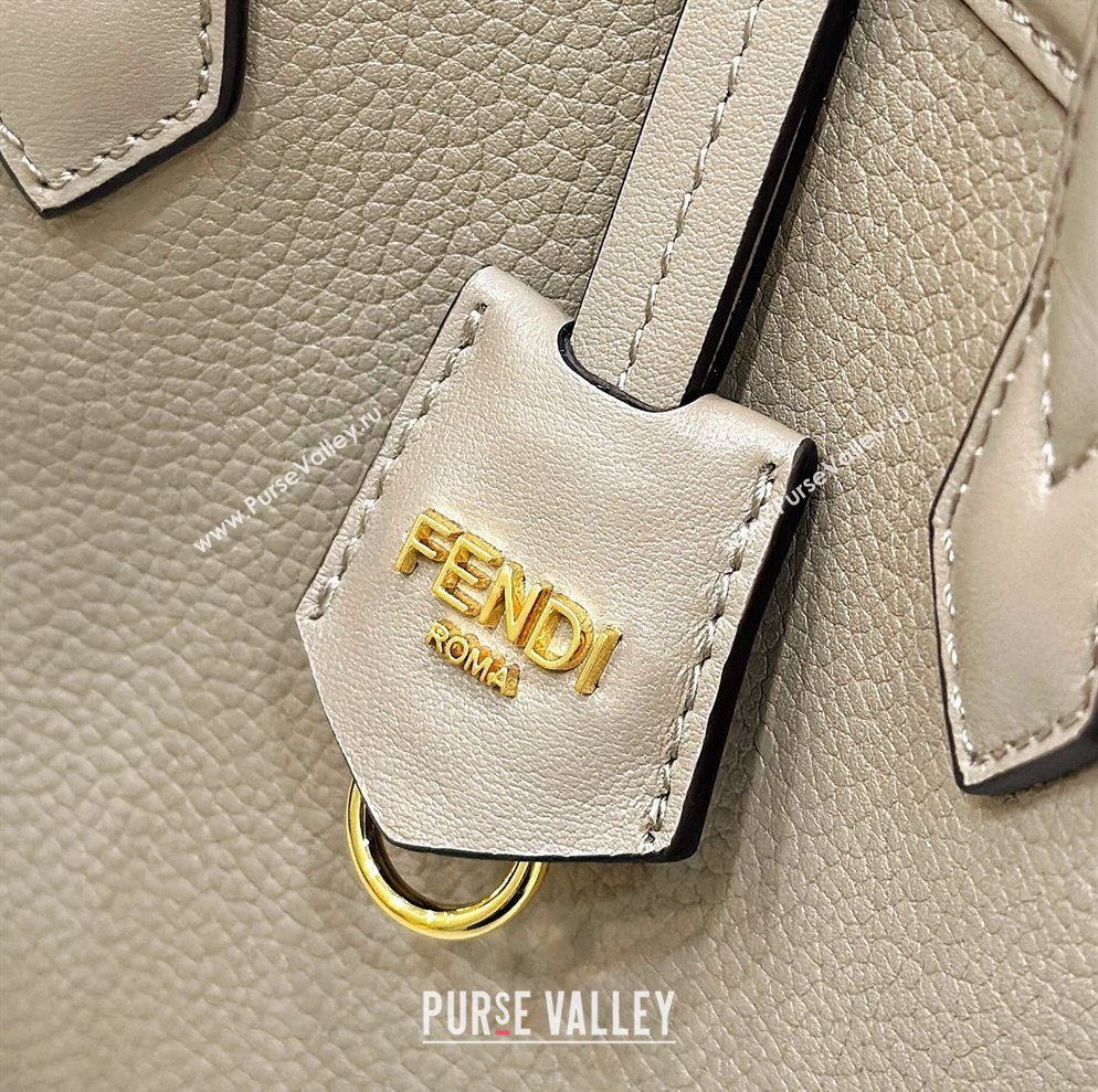 Fendi Origami Mini bag Dove gray leather that can be transformed 2024 (chaoliu-23122738)