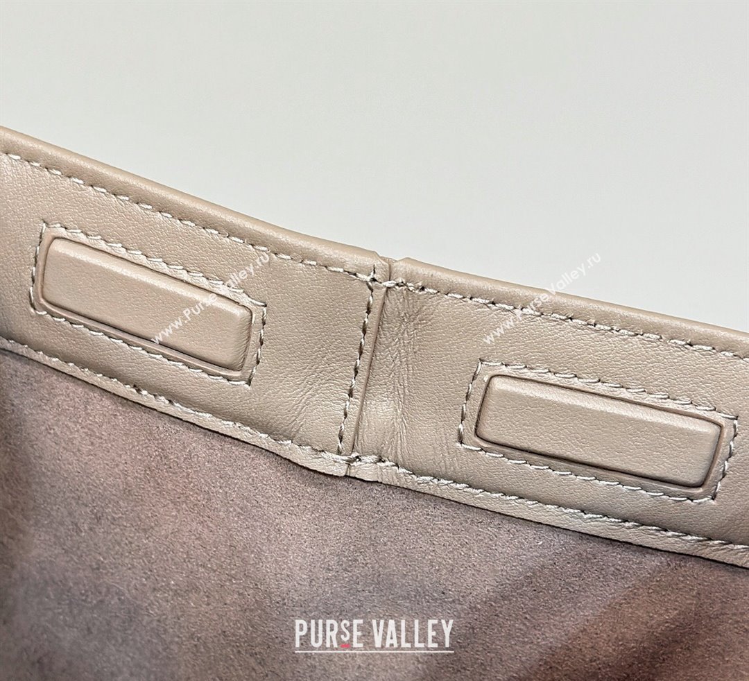 Fendi Origami Mini bag Dove gray leather that can be transformed 2024 (chaoliu-23122738)