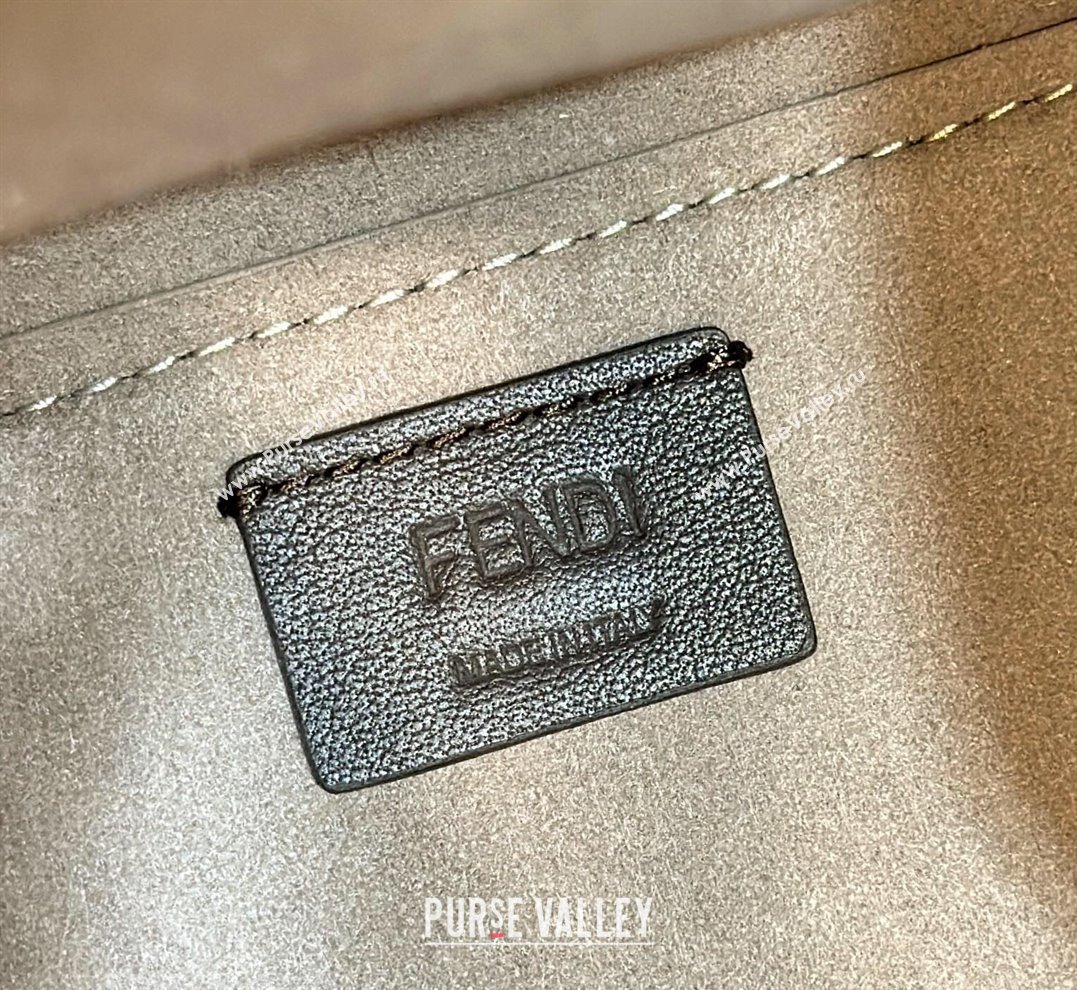 Fendi Origami Mini bag Dove gray leather that can be transformed 2024 (chaoliu-23122738)