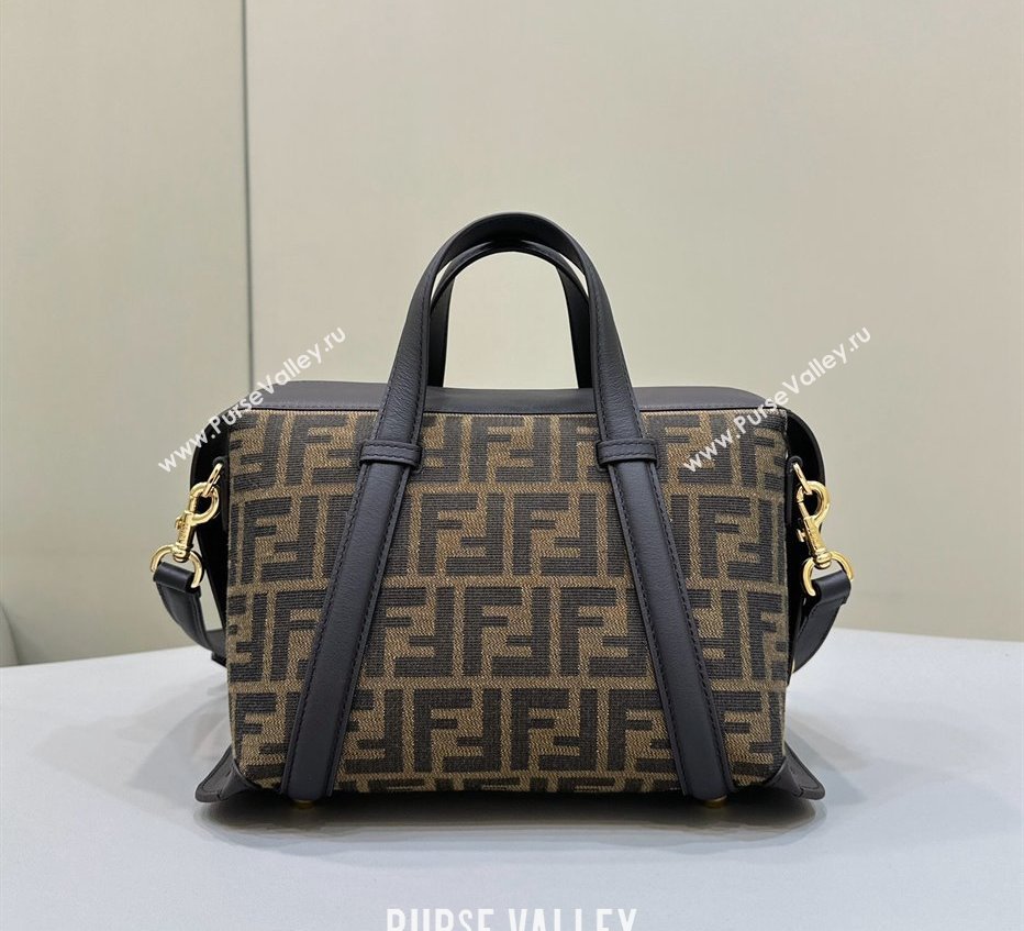 Fendi Boston 365 Bag in Brown FF jacquard fabric 2024 (chaoliu-23122749)