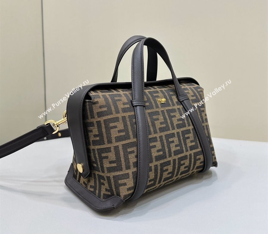 Fendi Boston 365 Bag in Brown FF jacquard fabric 2024 (chaoliu-23122749)