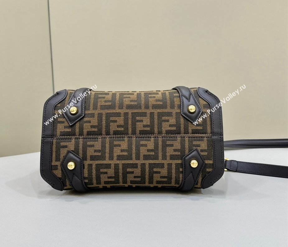 Fendi Boston 365 Bag in Brown FF jacquard fabric 2024 (chaoliu-23122749)